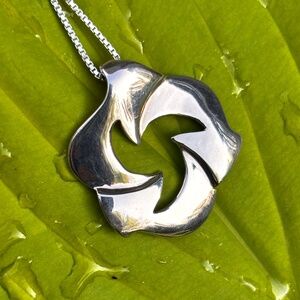 Revolution Sterling Silver Pendant, K Robins Designs